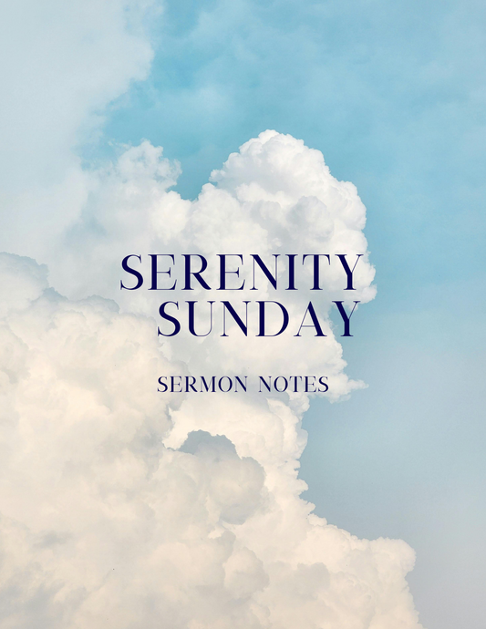 Serenity Sunday Sermon Notes Notebook